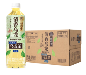 0糖0脂無(wú)負(fù)擔(dān)！SUNTORY 三得利 烏龍茶飲料 500ml*15瓶