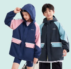 舒適保暖！SOUHAIT水孩兒 小牛津防護(hù)系列 男女童加絨風(fēng)衣外套（105~160碼 ）