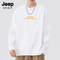 堪比地?cái)們r(jià)！Jeep Spirit 吉普 男女同款純棉長(zhǎng)袖T恤衫