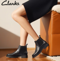 經典切爾西靴造型！Clarks 其樂 Orinoco2 奧芮系列 女士真皮切爾西踝靴