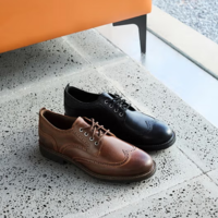 輕便舒適！Clarks 其樂 Batcombe 男士英倫復古布洛克雕花德比鞋 261734