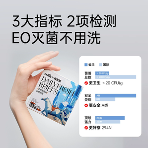 出門旅行超方便！Chiaus 雀氏 EO消毒免洗一次性100%純棉/優(yōu)可絲日拋內(nèi)褲 5條