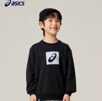 軟綿舒適！ASICS 亞瑟士 兒童棉質(zhì)圓領(lǐng)休閑衛(wèi)衣（110-140cm）2色