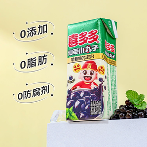 嚼著喝的涼茶！喜多多 仙草小丸子盒裝 200g*6瓶