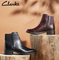 時(shí)尚百搭！Clarks 其樂(lè) MAYE PALM 梅系列 女士真皮拉鏈及踝靴短靴