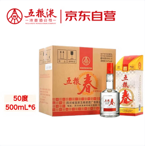 五糧液 五糧春 第一代 50度濃香型白酒500mL*6瓶