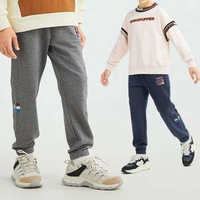 Hush Puppies 暇步士 男女童純棉運動潮流休閑褲（105~170碼）