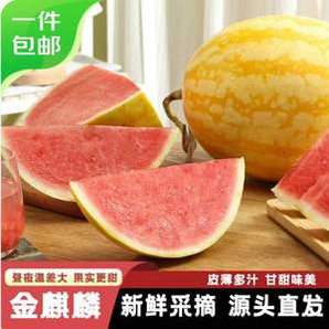 京鮮生 金麒麟西瓜 1粒裝 凈重5-7斤