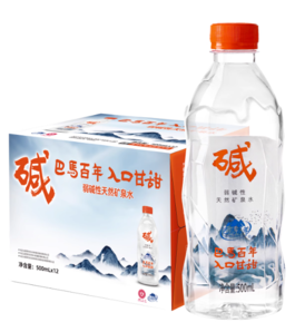 山姆同款！巴馬百年 弱堿性高鍶天然礦泉水 500ml*12瓶