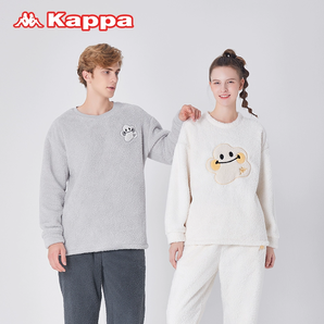 可居家可外穿！Kappa 23秋冬新款情侶加絨家居服外套 3色 KP3H1213 