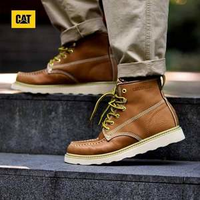 CAT 卡特彼勒 Glenrock MID 男士復(fù)古高幫工裝靴P724976