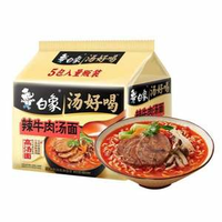 白象 湯好喝 辣牛肉湯面/招牌豬骨湯面 114g*5包
