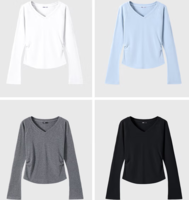 SPAO 時(shí)女尚休閑V領(lǐng)打底衫