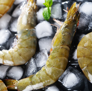 鮮甜味美！國聯(lián)水產(chǎn) 國產(chǎn)鹽凍大蝦南美白對蝦 特大號30-40/kg 凈重3斤