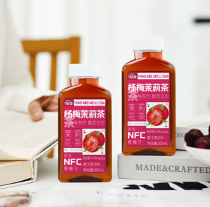 輕空 楊梅茉莉果汁茶飲料 300ml *10瓶