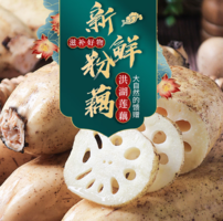 國家地理標志產(chǎn)品！京鮮生 湖北洪湖蓮藕 3斤（3-5節(jié)）