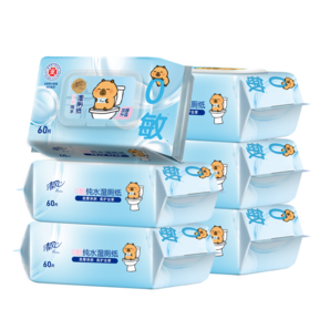 醫(yī)護(hù)級(jí)認(rèn)證！清風(fēng)×卡皮巴拉聯(lián)名 0敏純水濕廁紙 60片*6包