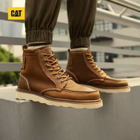 CAT 卡特 Bravado 男士磨砂牛皮復(fù)古工裝馬丁靴P712950 三色