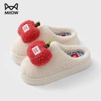 應(yīng)季白 菜！貓人 2025新款女式防滑居家厚底毛絨可愛棉拖鞋 2色
