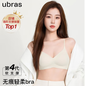 虞書欣同款 ！Ubras 軟支撐聚攏無痕無鋼圈文胸 UR1231061