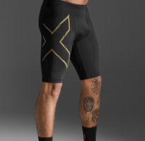 澳洲知名品牌！2XU Light Speed系列 男士MCS運(yùn)動健身壓縮五分短褲 MA5331b