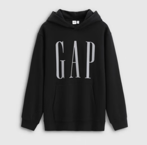 Gap 蓋璞 25年秋季新款 男女大Logo印花套頭連帽抓絨衛(wèi)衣 786923