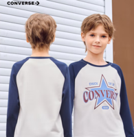  2025年秋季新款！Converse 匡威 兒童純棉插肩印花長(zhǎng)袖T恤（110-160cm）多色