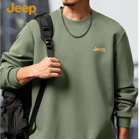 Jeep 吉普 300克重磅 男士美式圓領(lǐng)休閑衛(wèi)衣 多色