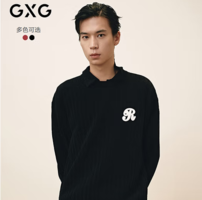 2025秋季新品！GXG 男士豎紋坑條肌理絨感雪尼爾圓領(lǐng)毛衣G25D201003 兩色