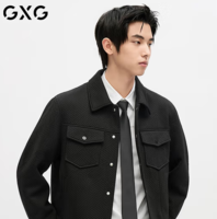GXG 男士條紋提花肌理翻領(lǐng)夾克外套G24D213066