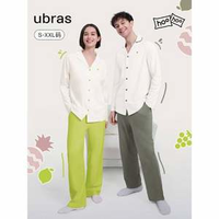 Ubras 情侶款全棉純色長袖開衫家居服套裝 UN3441141 多色