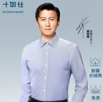 十如仕 DP3.5免燙抗皺 男士商務(wù)正裝長袖襯衫 301