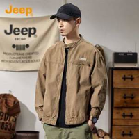 Jeep 吉普 男士工裝小立領(lǐng)牛仔夾克P741MWJ854