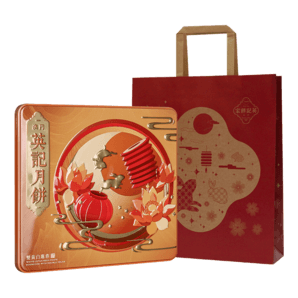 澳門百年老牌！英記餅家 澳門產(chǎn) 雙黃白蓮蓉月餅禮盒 720g