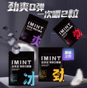 全面冰爽！I'MINT 益美滋 無糖椰炭口香糖15g