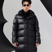 311g高充絨！Snow Flying 雪中飛 黑曜石系列 情侶款長款鵝絨羽絨服 X30142764F