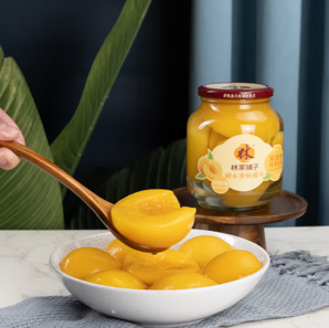 超市同款！林家鋪?zhàn)?糖水黃桃罐頭 750g*2瓶