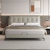 Sleemon 喜臨門 真皮雙人床 暖暖床架銀鼠灰+白騎士Plus床墊1.5/1.8米*2米