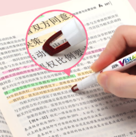 優(yōu)質(zhì)水性油墨！BAOKE 寶克 雙頭熒光筆 5支 送中性筆*5支+修正帶