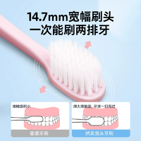 深入清潔難刷部位！納美 寬密凈護46孔小寬頭軟毛牙刷 6支裝