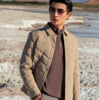 吊牌價(jià)1折！YOUNGOR 雅戈?duì)?男士翻領(lǐng)短款羽絨服VRYS439990YQA