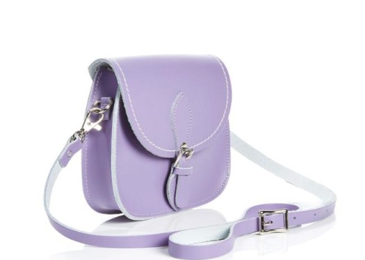 Zatchels Pastel Violet Leather Micro  剑桥包