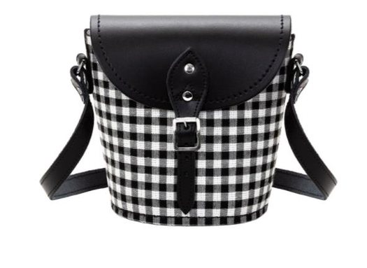 zatchels Gingham Leather Barrel Bag 方格水桶包