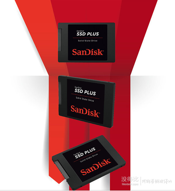 SanDisk 闪迪 加强版 120G SATA3 固态硬盘 281包邮，需领卷凑单！