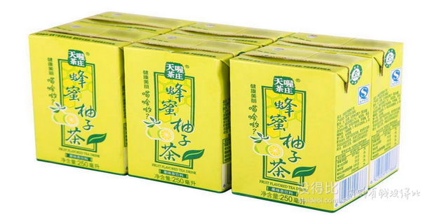 1元/盒！天喔茶庄 蜂蜜柚子茶 250ml*6盒   5.8元（限购60件）