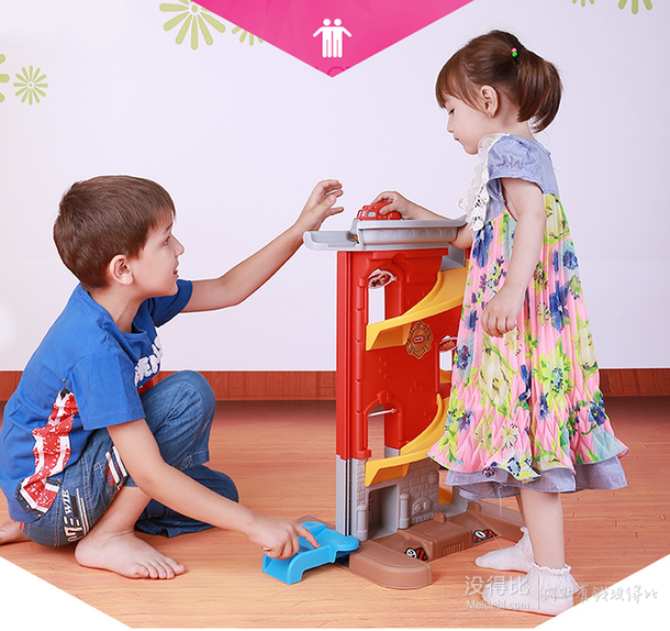 little tikes 小泰克  消防站大冒险 益智惯性玩具622830M