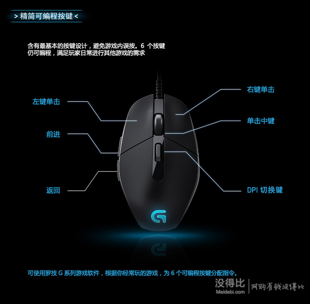 12点移动端：Logitech 罗技   G302 电竞游戏鼠标 189元包邮