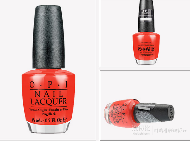 OPI 指甲油 L64艳红色 15ml     61.8元（199减100）