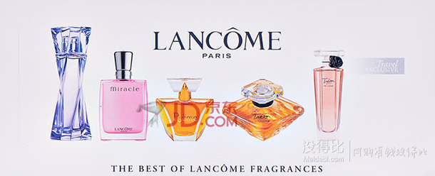 LANCOME 兰蔻 女士香水五件套（奇迹+珍爱爱恋+梦寐+诗意+璀璨珍爱）198元包邮（298-100）