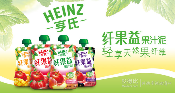 Heinz   亨氏 纤果益苹果蜜桃130g*24